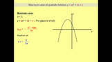Minimum and maximum of quadratic function