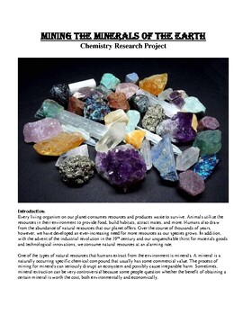 Preview of Mining Minerals Research Project