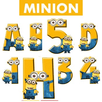 Minion Alphabet Letters and Numbers Printables by Wowrksheetsy kids