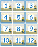 Minion Calendar numbers