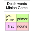 Minion-Despicable Me Dolch Words Game