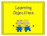 Minion Learning Objectives Posters