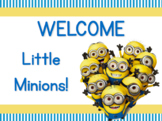Minion Themed Back to School Station Signs (Editable Powerpoint)