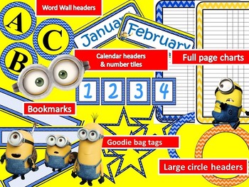 Preview of Minion Themed Classroom Decor Kit