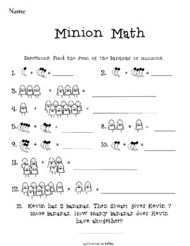 Minion back-to-school worksheet packet by Charmaine Miller | TpT