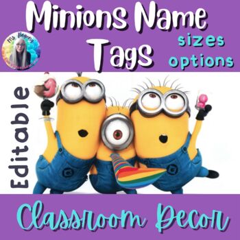 Preview of Minions - Names- Classroom Jobs - Boys&Girls -Classroom decor#sparkle2022