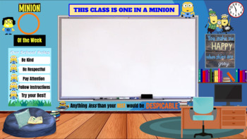 Preview of Minions Or Despicable Me Virtual Classroom Background