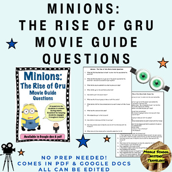 Preview of Minions: The Rise of Gru Movie Guide Questions