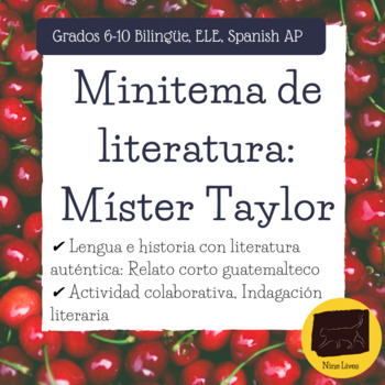 Preview of Minitema literatura e historia: Mr. Taylor alegoría/inferencia-Spanish Dual Lang