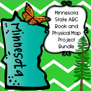 Preview of Minnesota Bundle--Minnesota ABC Book and Physical Map Research Projects