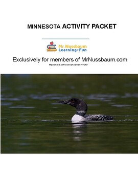 Minnesota Printable Activity Bundle By MR NUSSBAUM TPT