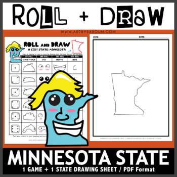Preview of Minnesota Roll and Draw Silly State Game NO PREP Drawing Activity