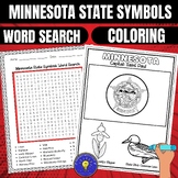 Minnesota State Symbols Activities | Word Search - Coloring Page