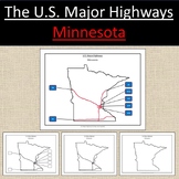 Minnesota, US State Major Highways Map Geography