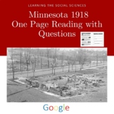 Minnesota in 1918 One Page Reading with Questions - Distan