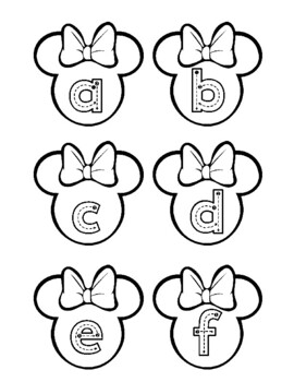 minnie mouse alphabet letters