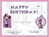 Minnie Mouse and Daisy Duck - Happy Birthday - Birthday Ce