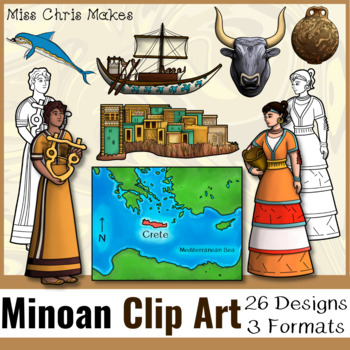 Preview of Minoan Civilization Clip Art Pack - For Commercial and Personal Use