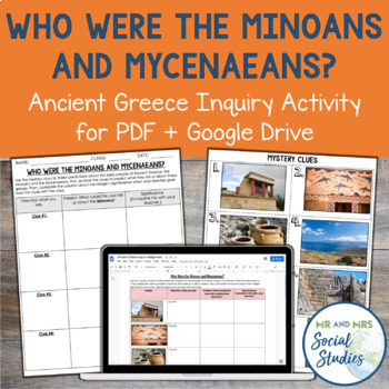 Preview of Minoans and Mycenaeans | Ancient Greece Inquiry Activity
