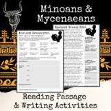Minoans and Mycenaeans Ancient Greece Reading Passage and 