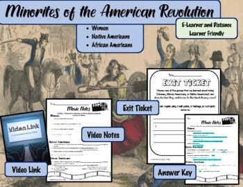 Preview of Minorities of the American Revolution Video Notes