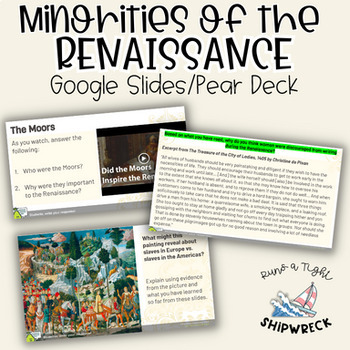 Preview of Minorities of the Renaissance Pear Deck Google Slides