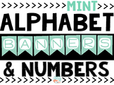 Mint Alphabet & Numbers Banners