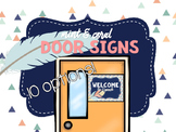 Mint & Coral - Door Signs