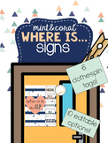 Mint & Coral - Where is the SLP? Editable Signs