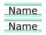 Mint Green Classroom Theme - Name Tags