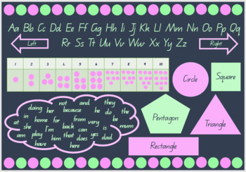 Mint Green Pink Desk Mat By Miss Grace S Teaching Resources Tpt