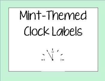 Preview of Mint-Themed Clock Labels