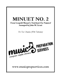 Minuet No. 2 - From Leopold Mozart's Notebook for Nannerl 