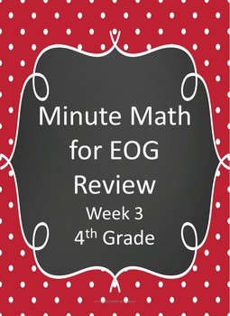 Preview of Minute Math for EOG Review- 4th Grade (Week 3)