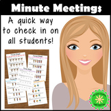 Minute Meeting and Focus Sheet for Student Counseling
