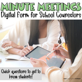 Minute Meetings for School Counselors Digital & Print Versions