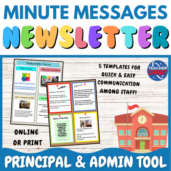 Preview of Minute Messages | Principals & Administrators | Communications Back to School