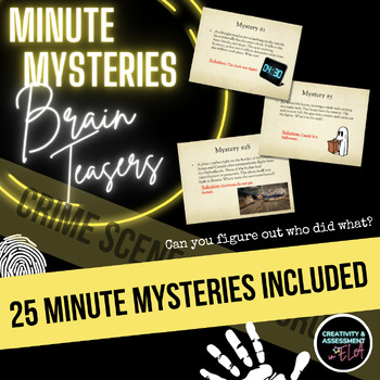 Preview of Minute Mysteries Brain Teasers Riddles Breaks Logic Deductive Reasoning Puzzles