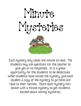 Preview of Minute Mysteries for Students