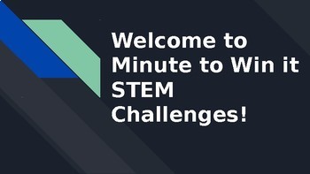 Preview of STEM: Minute To Win It Gameshow Activity