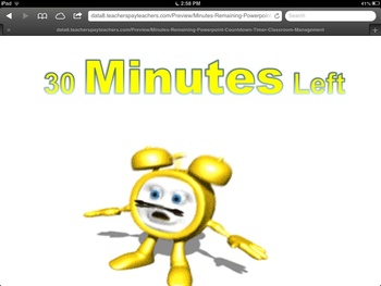 Preview of Minutes Remaining Powerpoint Countdown Timer & Classroom Management