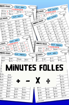 Preview of Minutes folles (+ - x ÷)