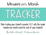 Minutes per Month Tracker / English Only