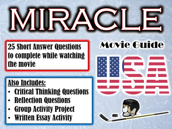 Preview of Miracle Movie Guide (2004) - Movie Questions with Extra Activities
