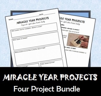 Preview of Miracle Year Projects Bundle: Einstein's Miracle Year Discoveries