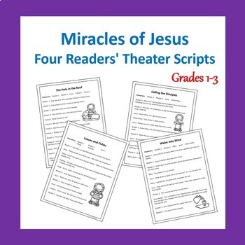 Preview of Miracles of Jesus: Four Beginning Readers' Theater Scripts for Grades 1-3