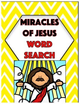 Preview of Miracles of Jesus Word Search