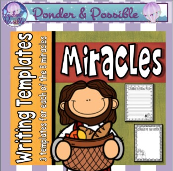 Preview of Miracles of Jesus Writing Templates