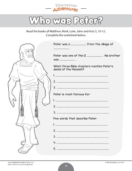 Peter's Prison Escape Activity Book (PDF) – Bible Pathway Adventures