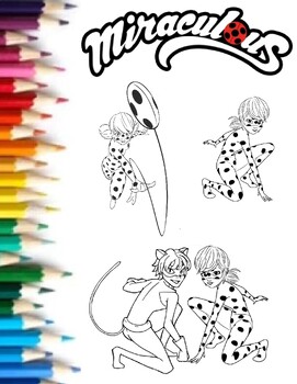 Miraculous Ladybug Coloring Activity Play Sticker Book 3M Long